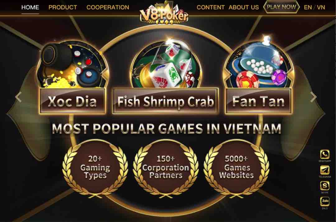 V8 cung cấp nhiều trò chơi casino trực tuyến siêu hấp dẫn